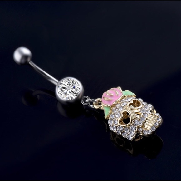 Jewelry - Crystal Skull Navel Ring